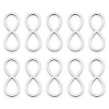 Коннектор Бесконечность, Нержавеющая Сталь, 2 отверстия, 21.5х7.5х1мм, Отверстие 5.5х8.5мм, (УТ100032960)