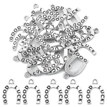 Кулон Подвеска Подкова, Бижутерный Сплав, Тибетский Стиль, Античное Серебро, 18х12х1.5мм, Отверстие 1.5мм, (УТ100032962)