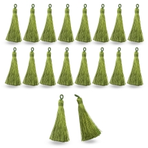 Подвески Кисточки Полиэстеровые для Рукоделия и Украшений, Оливковый, 8-9см, (УТ100032968)