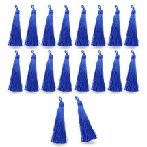 Подвески Кисточки, Полиэстер, Синий, 80-90х8.5-9мм, отверстие 4х6мм, (УТ100032970)