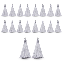 Подвески Кисточки Полиэстеровые для Рукоделия и Украшений, Светло-серый, 8-9см, (УТ100032975)