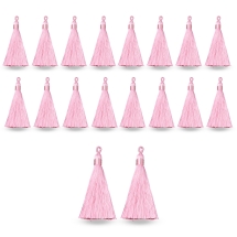 Подвески Кисточки, Полиэстер, Жемчужно-розовый, 80-90х8.5-9мм, отверстие 4х6мм, (УТ100032976)