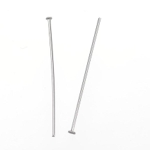 Пины Гвоздики, Плоская Шляпка, Нержавеющая Сталь, 30х0.7мм, Шляпка 1.5мм, (УТ100032977)