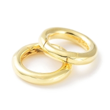 Серебро 925 Застежка Кольцо Пружинное, Позолота 18К, 12х2мм, (УТ100033101)