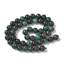 Бусины Натуральный Фуксит, Круглые, 8мм, отверстие 1мм, около 45шт/36см/нить, (УТ100033124)