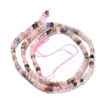 Бусины Натуральные Смешаные Камни, Кубики, Граненые, 3х3х3мм, Отверстие 0.6мм, около 140шт/38см/нить, (УТ100033148)