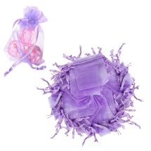 Подарочный Мешочек из органзы, Прозрачный, Сиреневый, 7x5см, (УТ100032688)