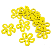 Кулон Деревянный Окрашенный, Цветок, Цвет: Желтый, Размер: 44х44х2.5мм, (УТ000003794)