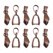 Держатель для Кулонов, Латунь, Цвет: Медь, Размер: 20х7х6мм, Отверстие 4х6мм, (БА000000499)