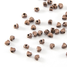 Бусины-Разделители, Бижутерный Сплав, Сердце, Цвет: Медь, Размер: 3.5х4х3мм, Отверстие 1.5мм, (УТ000004858)