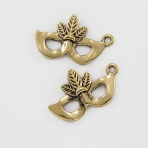 Кулон Маска, Металл, Цвет: Античное Золото, Размер: 25х15х2мм, Отверстие 1мм, (БА000001292)