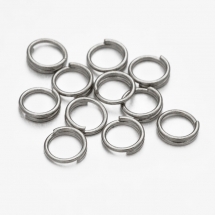 Колечки Двойные Соединительные Железные, Платина, 8х1.4мм, около 340шт/50г, (УТ000000983)