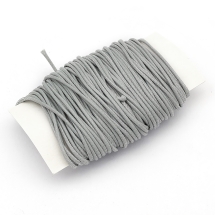 Шнур Корейский Вощеный Полиэстер, Флуоресцентный, подходит для плетения браслетов, Серый, Толщина 1мм, (УТ000004805)