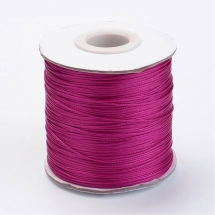 Шнур Корея Вощений Поліестер, підходить для плетіння браслетів, Колір: Фиолетово-червоний, Розмір: 0.5мм, (УТ000004807)