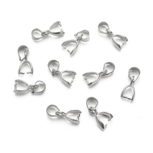 Держатель для Кулонов Латунь, Платина, 10x5.5x3мм, Отверстие 3.5мм, (УТ000004779)