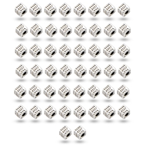 Бусины-Разделители Бижутерный Сплав Тибетский стиль Кубики, Античное Серебро, 4.5х4.5х4.5мм, Отверстие 2.5мм, (УТ000005012)