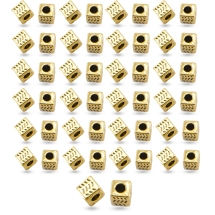 Бусины-Разделители Бижутерный Сплав Кубики, Античное Золото, 4.5х4.5х4.5мм, Отверстие 2.5мм, (УТ000005013)