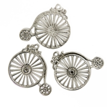 Кулон Велосипед, Металл, Цвет: Античное Серебро, Размер: 53х46.5х2мм, Отверстие 3мм, (УТ000004994)