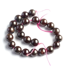 Бусины Натуральный Гранат Круглые, 8мм, Отверстие 1мм, около 20шт/18см/нить, (УТ000005230)