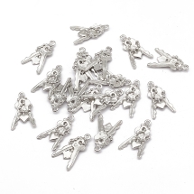 Кулон Ключ, Металл, Цвет: Платина, Размер: 20х10х3мм, Отверстие 2мм, (БА000001314)