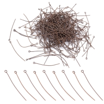 Піни з колечком, Залізні, Колір: Мідь, Розмір: 45х0.7мм, Отв-тя 2 мм, 50г / близько 300шт (УТ000005505)