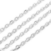 Цепь Якорное Плетение, Железо, Цвет: Серебро, Звено: 3х2мм, Толщина 0.6мм, (УТ000005679)