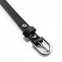 Ремешок для Часов или Браслета, Натуральная Кожа, Цвет: Черный, Размер: Длина 27,5см, Ширина 10мм, Толщина 2.5мм, (УТ000005718)