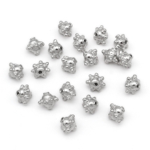 Бусины-Разделители Бижутерный Сплав, Рондель, Цвет: Платина, Размер: 9х11мм, Отверстие 2мм, (УТ000005816)