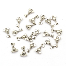 Подвеска Кулон Ключ Металлический, Античное Серебро, 19х11х6мм, Отверстие 2мм, (БА000000206)