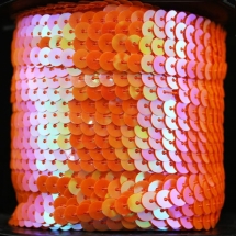 Лента с пайетками, АВ цвет, Цвет: Оранжевый, Ширина 6мм, около 90м/катушка, (УТ000005975)