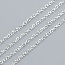 Цепь Якорное Плетение, Железо, Цвет: Серебро, Звено: 3х2мм, Толщина 0.5мм, (УТ000005987)