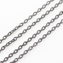 Цепь Якорное Плетение, Железо, Цвет: Оружейная Сталь, Звено: 3х2мм, Толщина 0.5мм, (УТ000005991)