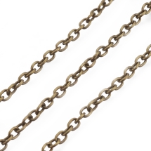 Ланцюг Якірне Плетіння, Залізо, Колір: Бронза, Ланка: 3х2мм, Товщина 0.5мм, (УТ000005992)