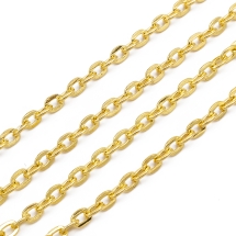 Цепь Якорное Плетение, Железо, Цвет: Золото, Звено: 3х2мм, Толщина 0.6мм, (УТ000006012)