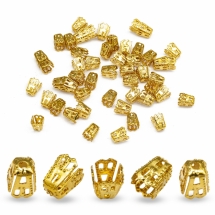 Конус для Бусин, Латунь, Колір: Золото, Розмір: 4х5мм, Отвір 1мм, (УТ000006128)