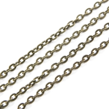 Цепь Якорное Плетение, Железо, Цвет: Бронза, Звено: 3х2мм, Толщина 0.6мм, (УТ000006138)