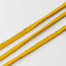 Шнур Замшевый, Цвет: Желтый, Размер: 3х1.5мм, (УТ000006213)
