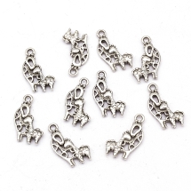 Кулон Жираф, Металл, Цвет: Античное Серебро, Размер: 20х14х2мм, Отверстие 1.5мм, (УТ000006248)