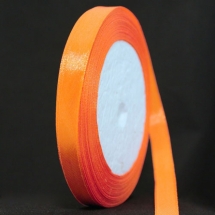 Лента Атласная 10мм, Цвет: Оранжевый, Ширина: 10мм, около 25м/катушка, (УТ000006314)