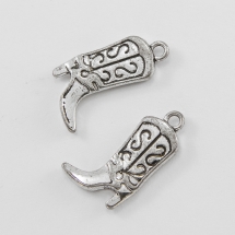 Кулон Сапог, Металл, Цвет: Античное Серебро, Размер: 25х16х3мм, Отверстие 2мм, (УТ000006351)