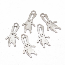 Кулон Заяц, Металл, Цвет: Платина, Размер: 40х20х2мм, Отверстие 4мм, (УТ000006420)