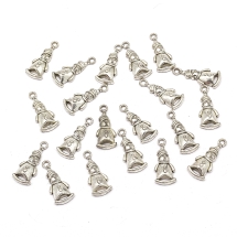 Кулон Снеговик, Металл, Цвет: Античное Серебро, Размер: 21х10х4мм, Отверстие 1мм, (УТ000006422)