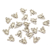 Кулон Чайник, Металл, Цвет: Античное Серебро, Размер: 14х14х4мм, Отверстие 2мм, (УТ000006448)