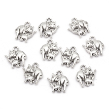 Кулон Слон, Металл, Цвет: Античное Серебро, Размер: 16х15х2.5мм, Отверстие 2мм, (УТ000006451)