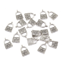 Кулон Сумка, Металл, Цвет: Античное Серебро, Размер: 16х12х3мм, Отверстие 2мм, (УТ000006493)