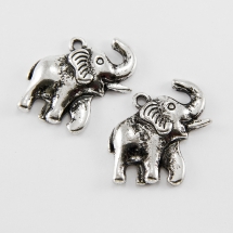 Кулон Слон, Металл, Цвет: Античное Серебро, Размер: 34х31х5мм, Отверстие 2.5мм, (УТ000006596)
