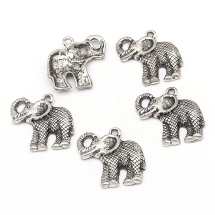 Кулон Слон, Металл, Цвет: Античное Серебро, Размер: 30х27х5мм, Отверстие 2.5мм, (УТ000006598)