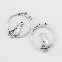 Кулон Круглый, Металл, Цвет: Античное Серебро, Размер: 31х26х2мм, Отверстие 1.5мм, (УТ000006646)