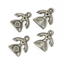 Кулон Телефон, Метал, Колір: Античне Срібло, Розмір: 13х12х4мм, Отвір 2мм, (УТ000006672)