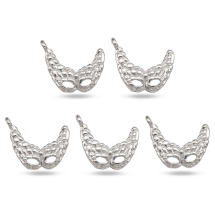 Кулон Маска, Металл, Цвет: Платина, Размер: 19х24х3мм, Отверстие 1.5мм, (УТ000006689)